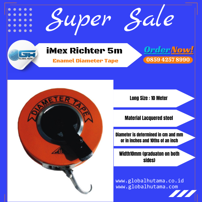 iMex Richter 5m Enamel Diameter Tape