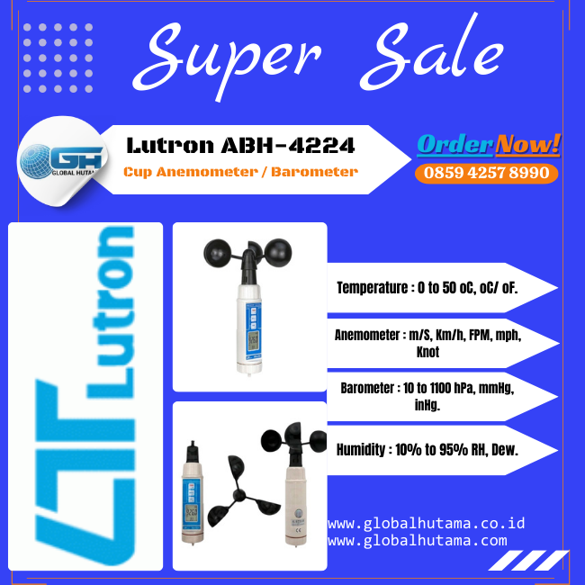 Lutron ABH-4224 Cup Anemometer / Barometer