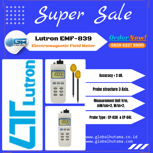 Lutron EMF-839 Electromagnetic Field Meter