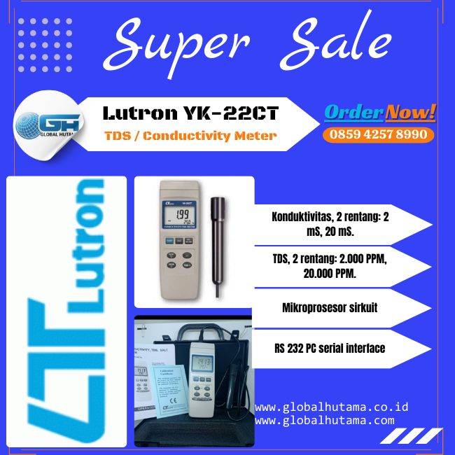 Lutron YK-22CT TDS / Conductivity Meter