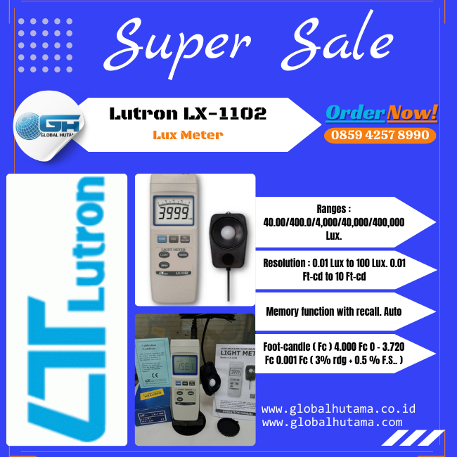 Lux Meter Lutron LX-1102