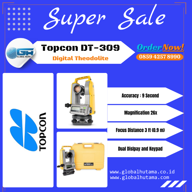 Digital Theodolite Topcon DT-309