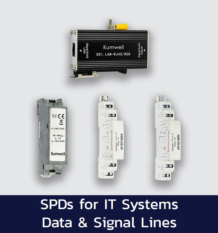 Data Spd Surge Protective Devices - Kumwell ผลิตภัณฑ์สำหรับระบบป้องกันฟ้าผ่า/ต่อ ...