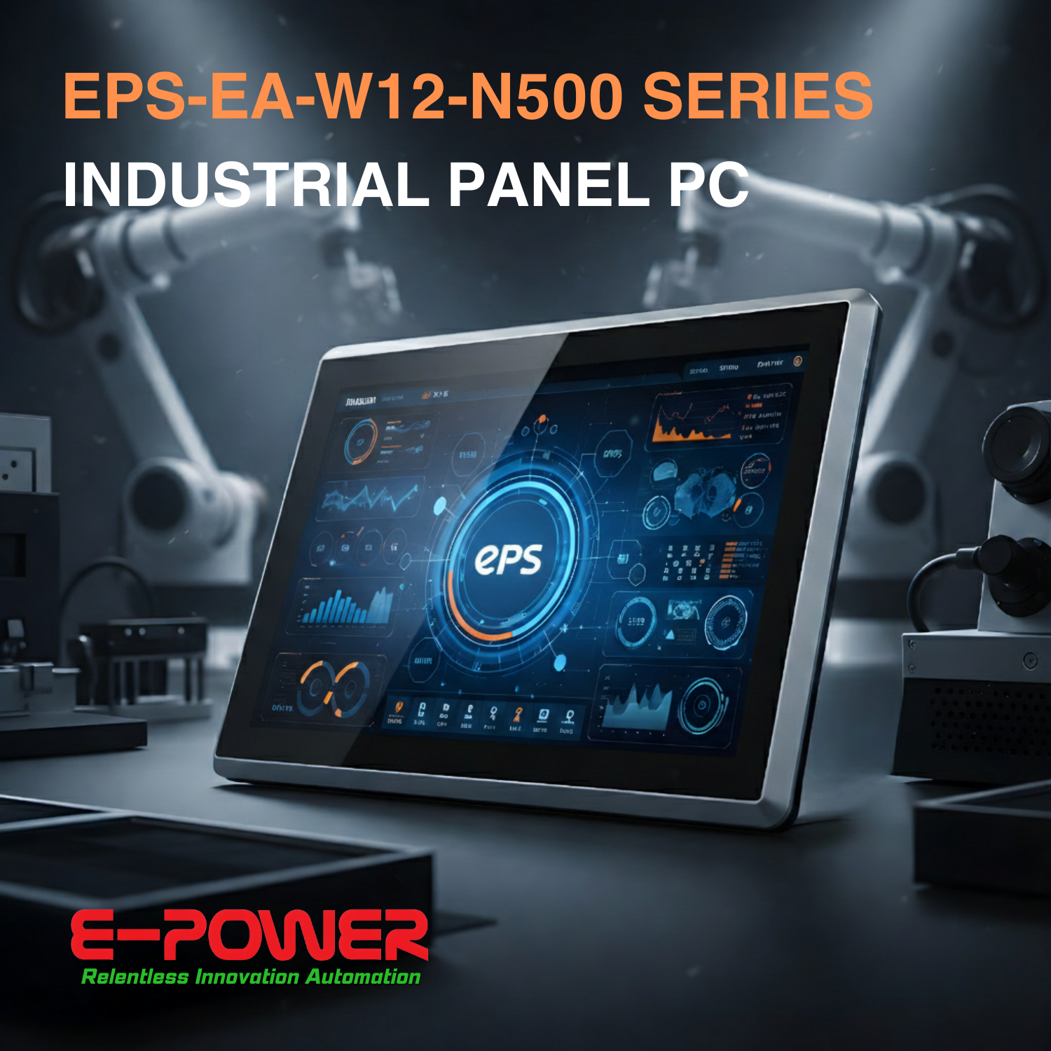 Enterprise Computer Panel EPS-EA-W12-N500 Series Industrial Panel PC (Front Ops)