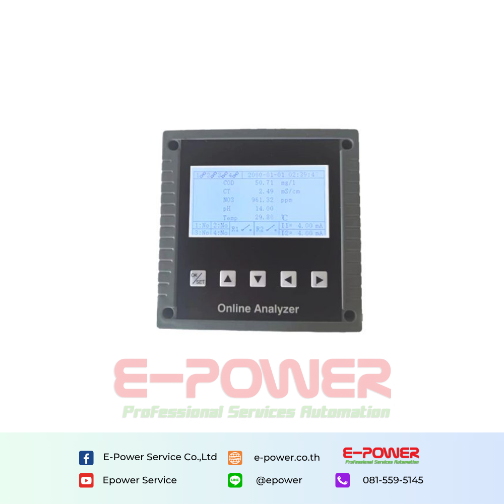 Online Display Analyzer/ Controller/ Transmitter for 4 Parameters