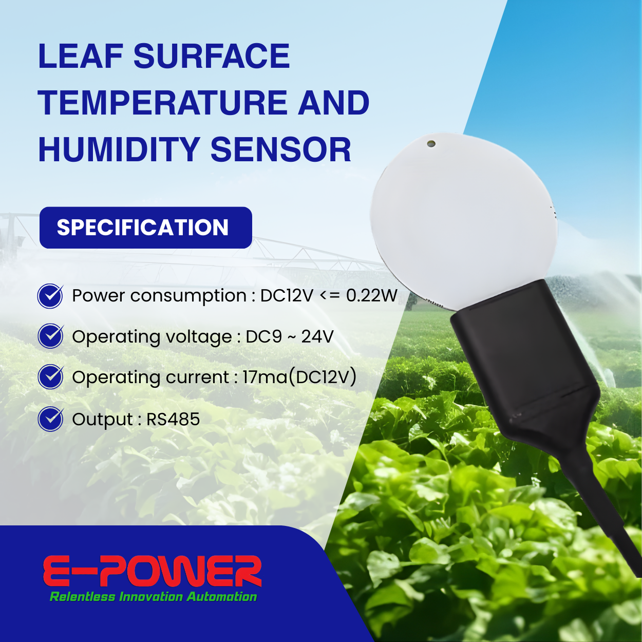 Leaf Surface Temperature and Humidity Sensor