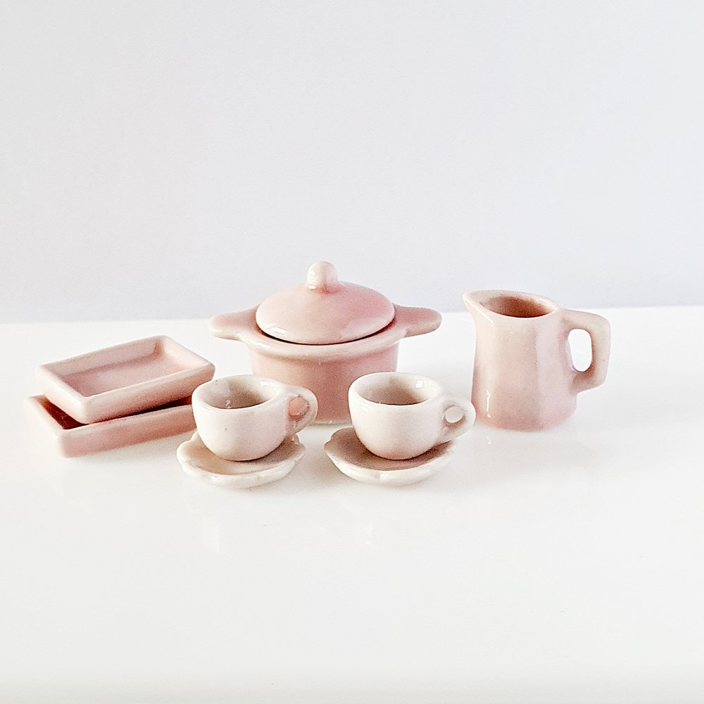 Miniatures Ceramic Tableware Dish Plate Set