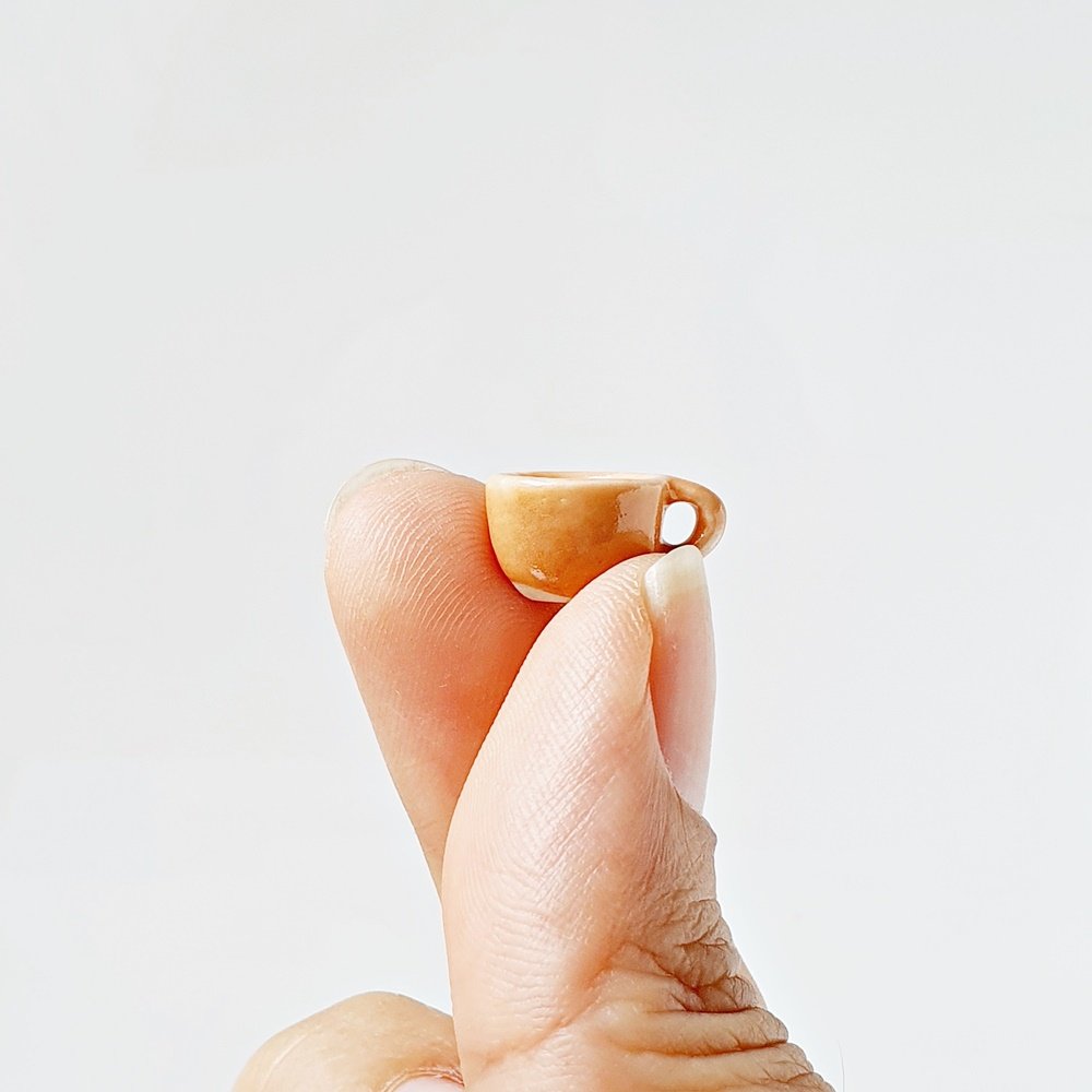 Mixed Set 18 Pcs. Ceramic Miniatures Coffee Tea Cups Plates -  thaiminiaturestore