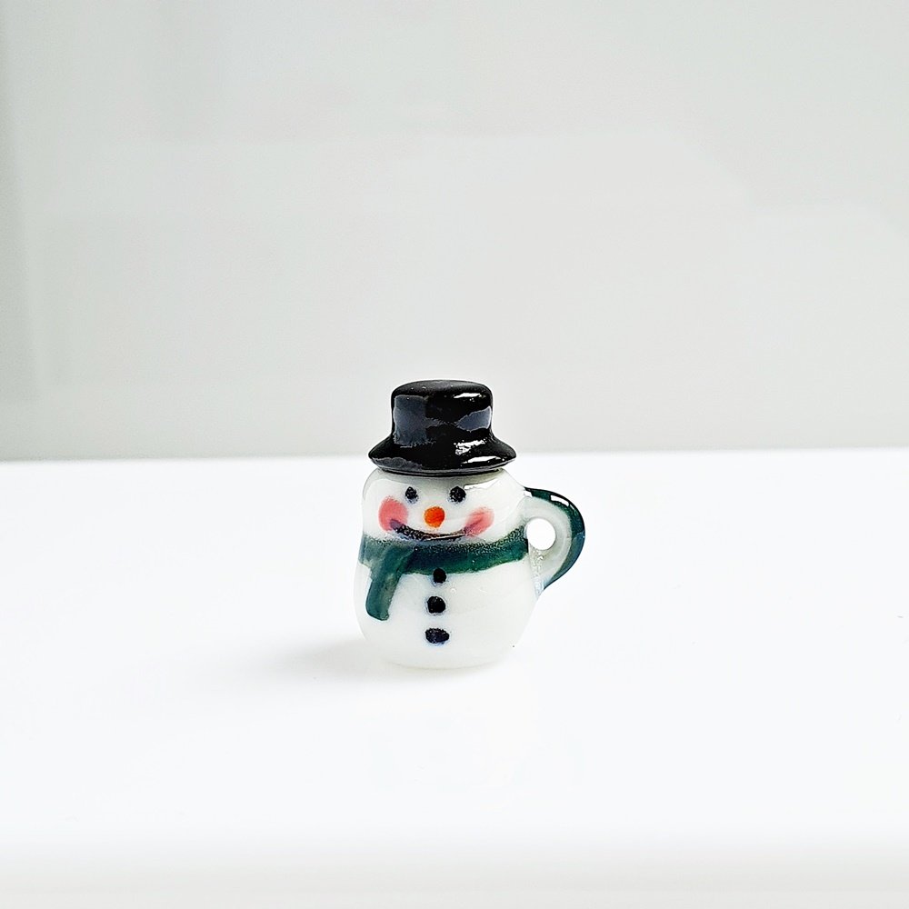 Miniatures Snowman Ceramic Mug Tiny Doll Christmas Gifts ideas