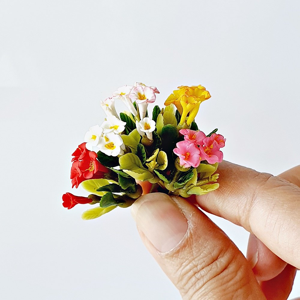 Dollhouse Miniature Clay Flowers 3pcs – iLAND