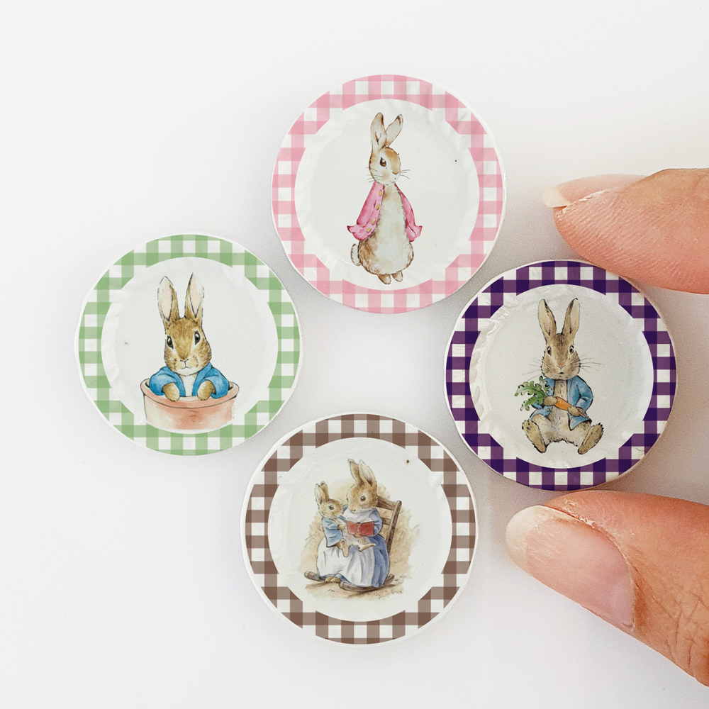 Ceramic Peter Rabbit Plate Set 4 Pcs