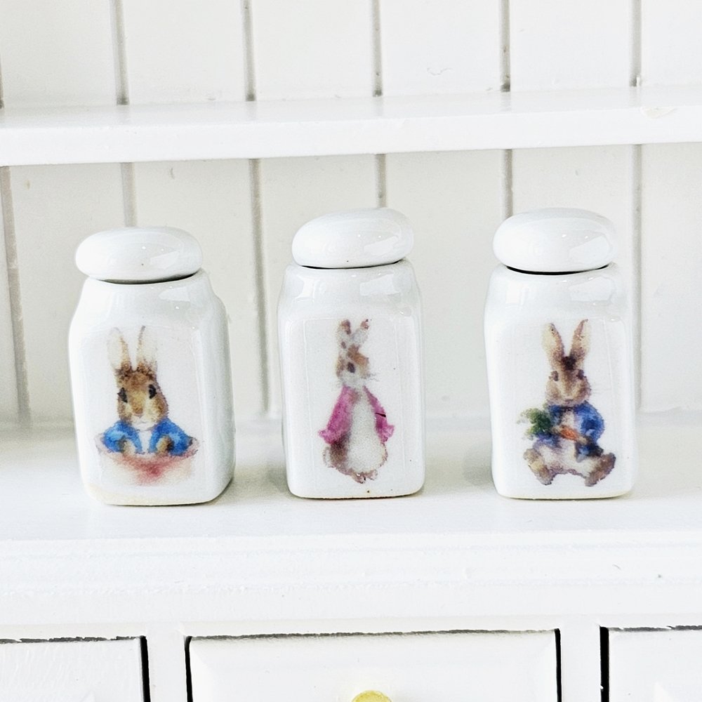 Ceramic Canister Peter Rabbit Collection Set 3 Pcs