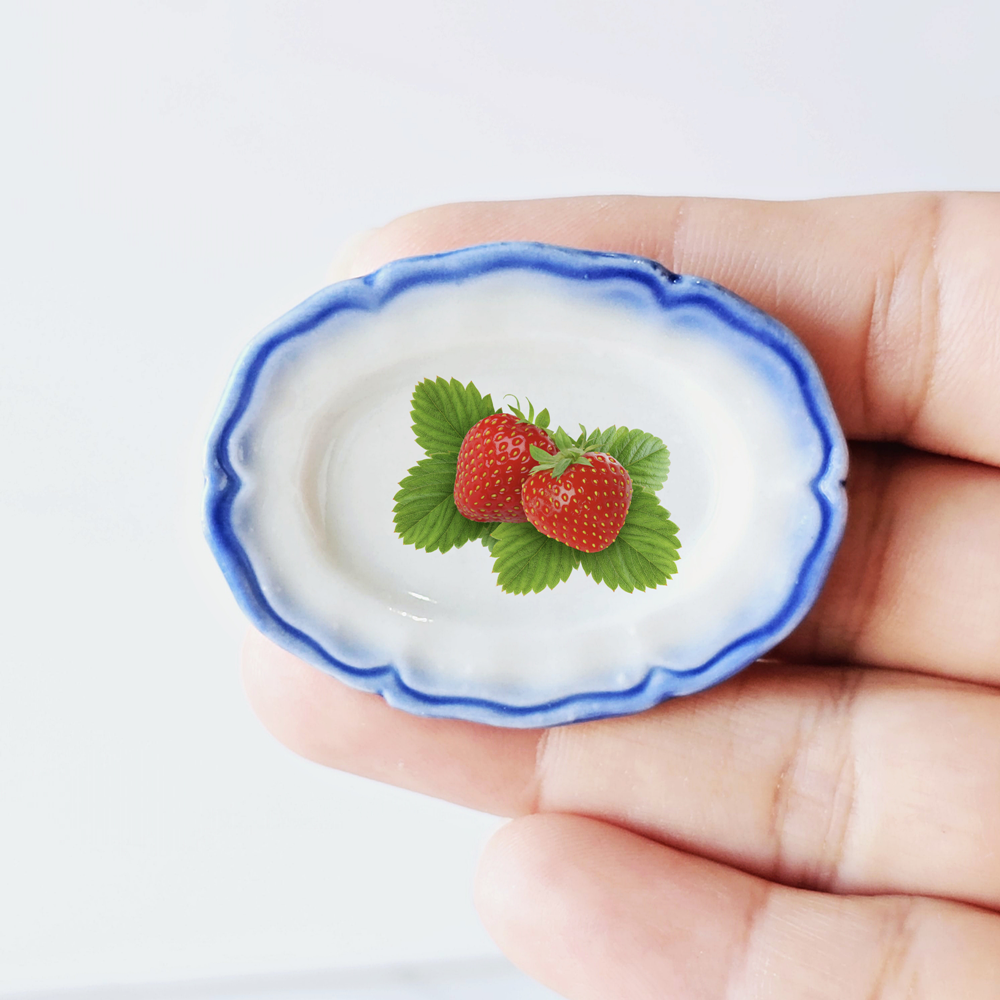 Ceramic Tray Strawberry Design
