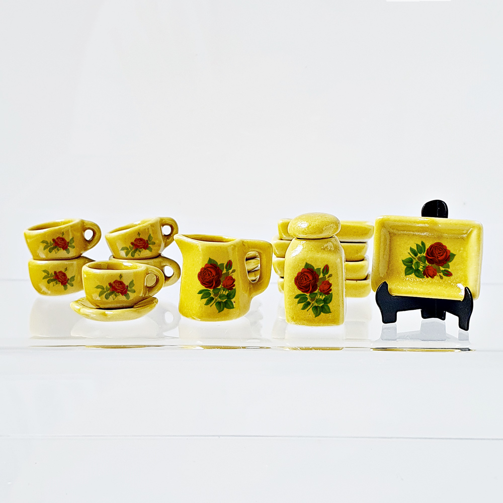 Ceramic Coffee Tea Cups Plates Set 17 Pcs