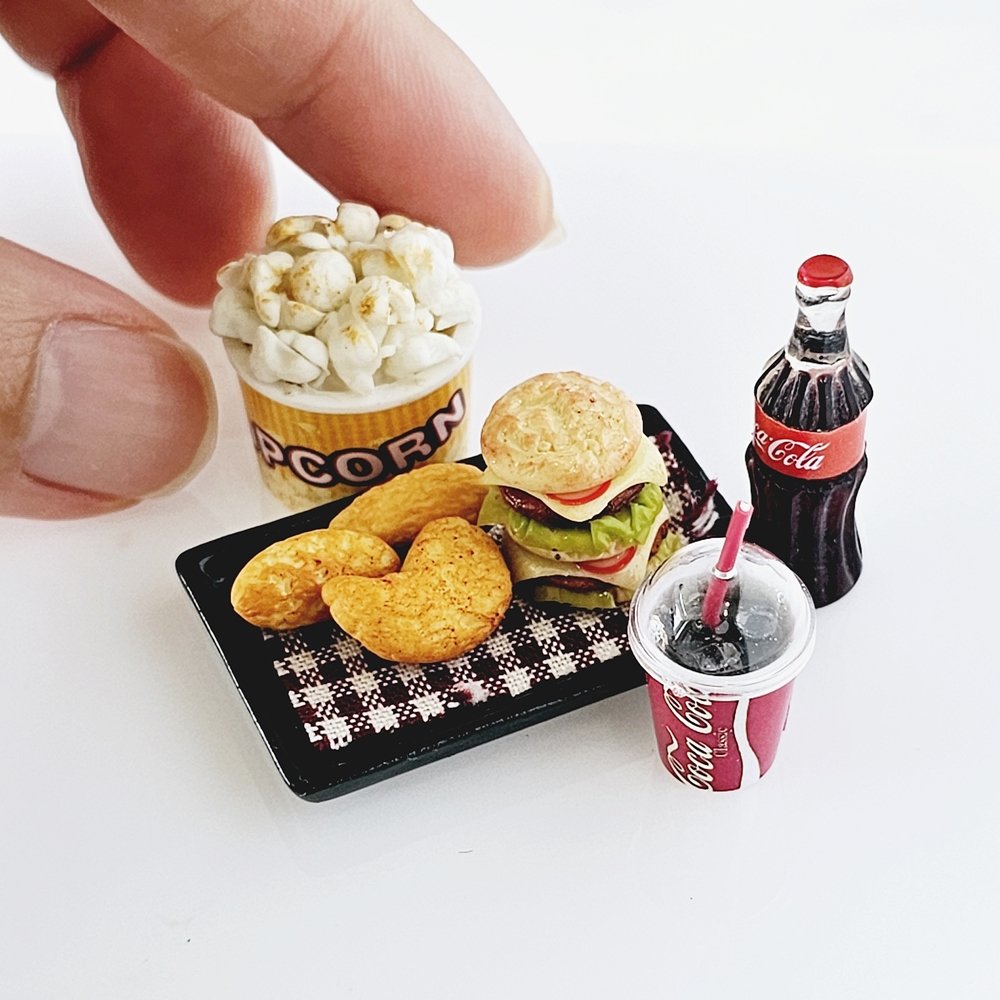 Burger Popcorn and Coca cola Set
