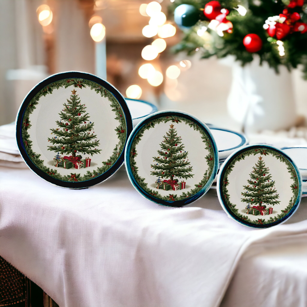 Ceramic Plate Christmas tree Set 3Pcs