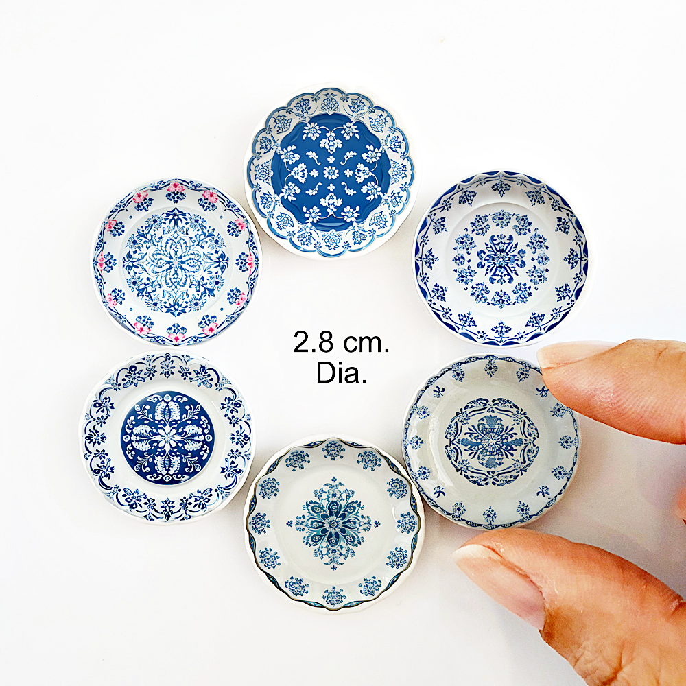 Blue Delft Ceramic Plate 6 Pieces
