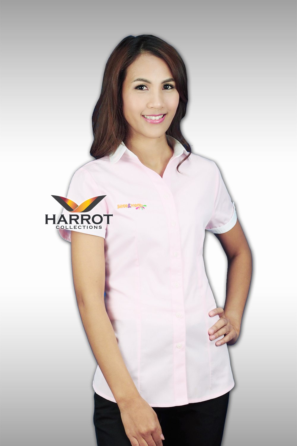 EMPLOYEES DRESS SHIRT COLLAR AND WHITE FOREARM. - harrot