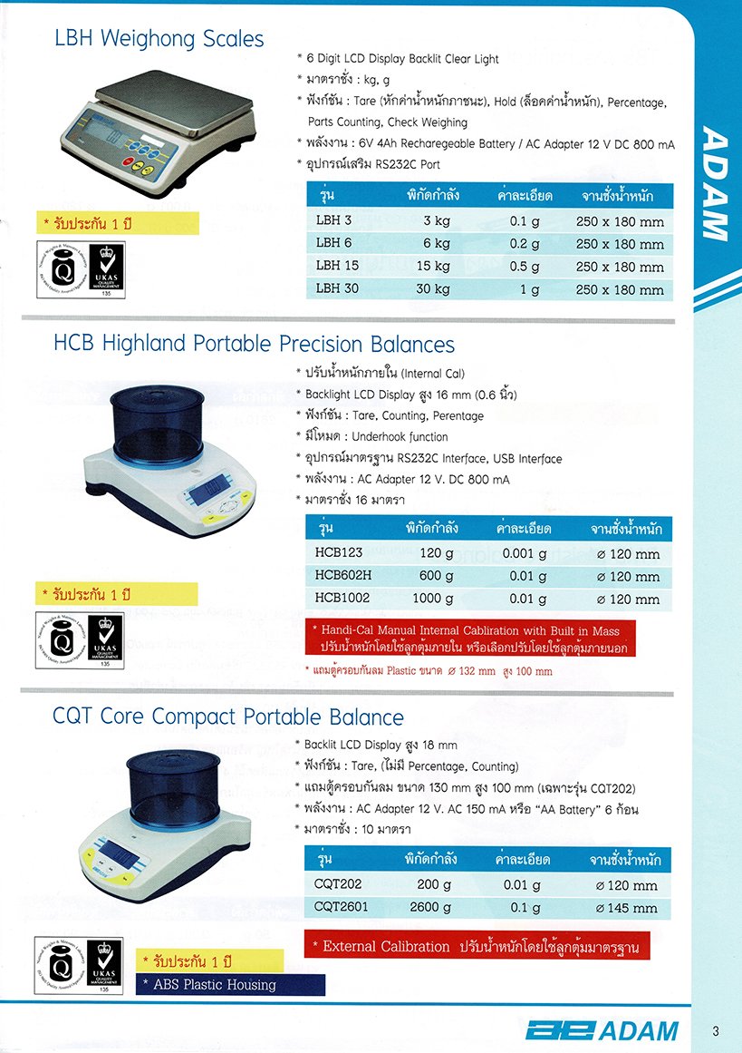 INDUSTRIAL SCALE CATALOGUE thaimetrology