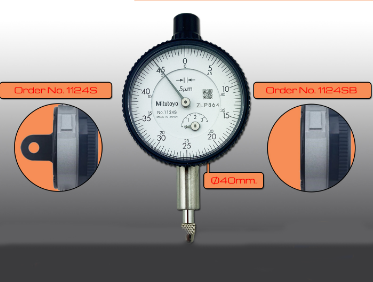 Small Dial Indicators Range 0 - 3.5mm. Graduation 0.005mm. [series  1124]