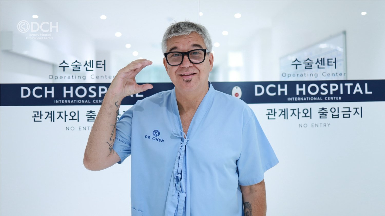 International male facelift patient at DCH Hospital operating center Bangkok Thailand