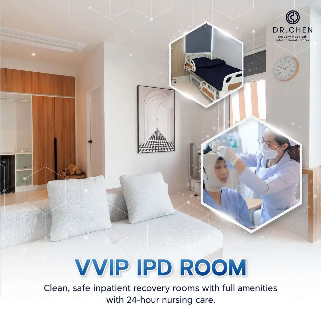 Private VVIP inpatient recovery room at DCH Hospital Bangkok