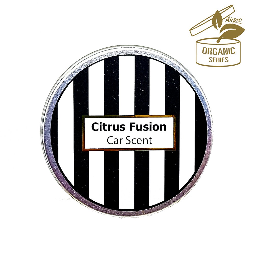 น้ำหอมรถยนต์ Organic กลิ่น Citrus Fusion ผลิตจากวัตถุดิบธรรมชาติ ทั้งตัวน้ำหอม ตัวแกนไม้ และ บรรจุภัณฑ์