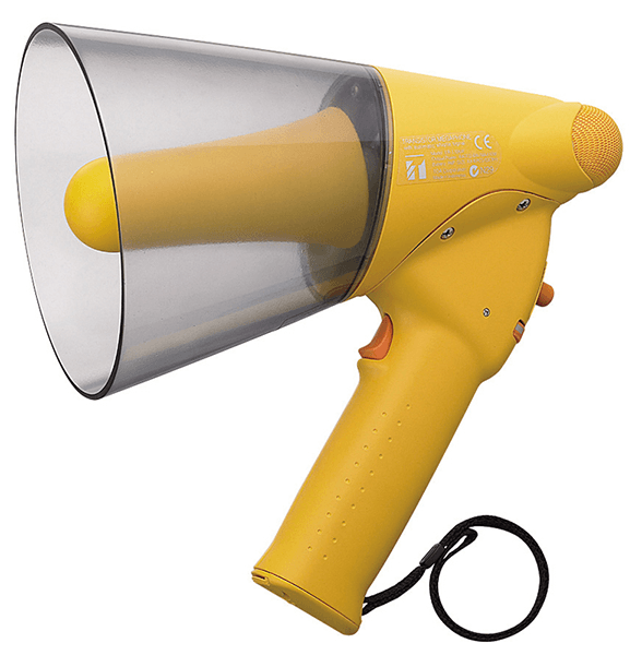 โทรโข่งแบบมือถือ  TOA ER-1206w โทรโข่งกำลังขับ 6 วัตต์ Splash-proof Hand Grip Type Megaphone with Whistle