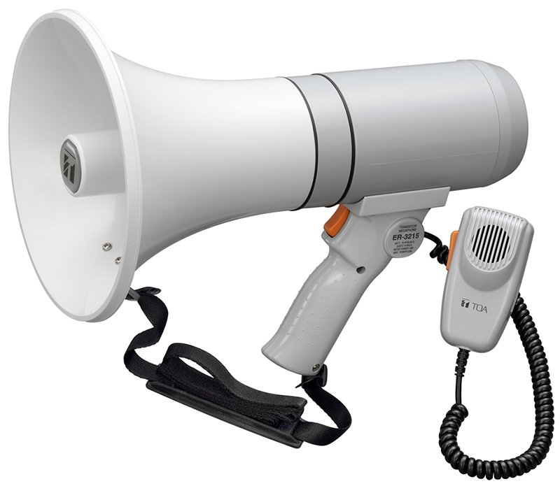 โทรโข่งแบบมือถือ TOA ER-3215 โทรโข่งกำลังขับ15วัตต์ มีเสียงไซเรน