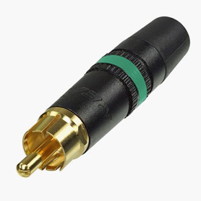 คอนเนคเตอร์ RCA Male Plug สีเขียว NEUTRIK NYS373-5