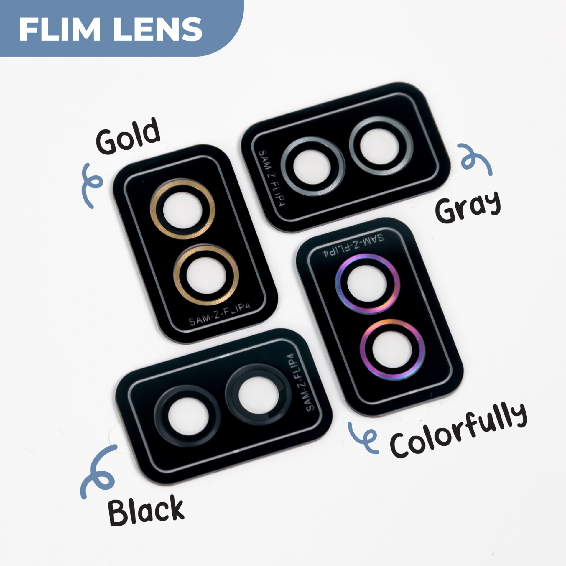 Gizmo ฟิล์มกันเลนส์กล้อง Galaxy Z Flip4 ฟิล์มกระจกอลูมิเนียมกันเลนส์กล้อง เกรดพรีเมี่ยม