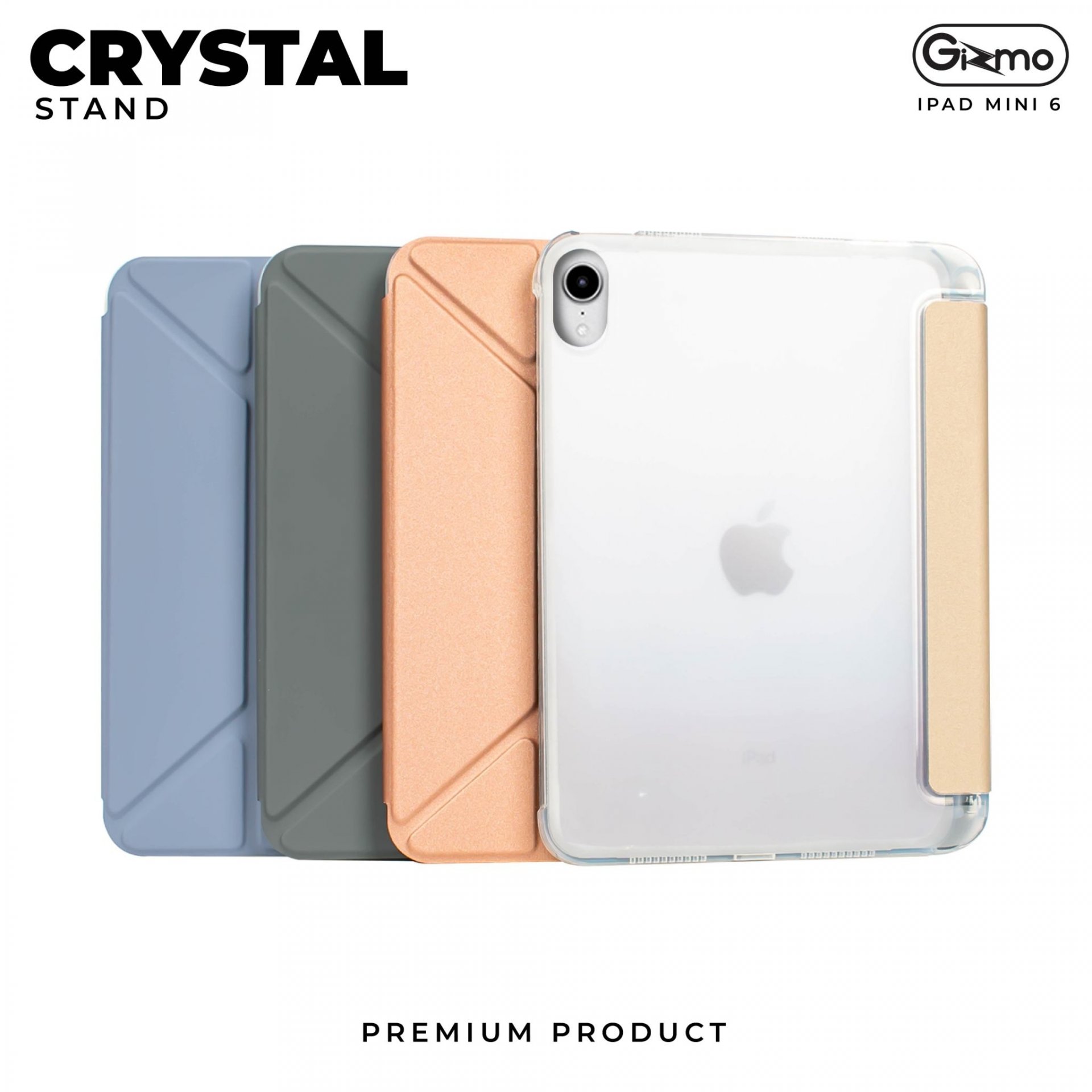 Gizmo เคส iPad Mini 6 เคสไอแพดมินิ6 ด้านหลังใส รุ่น Crystal Stand