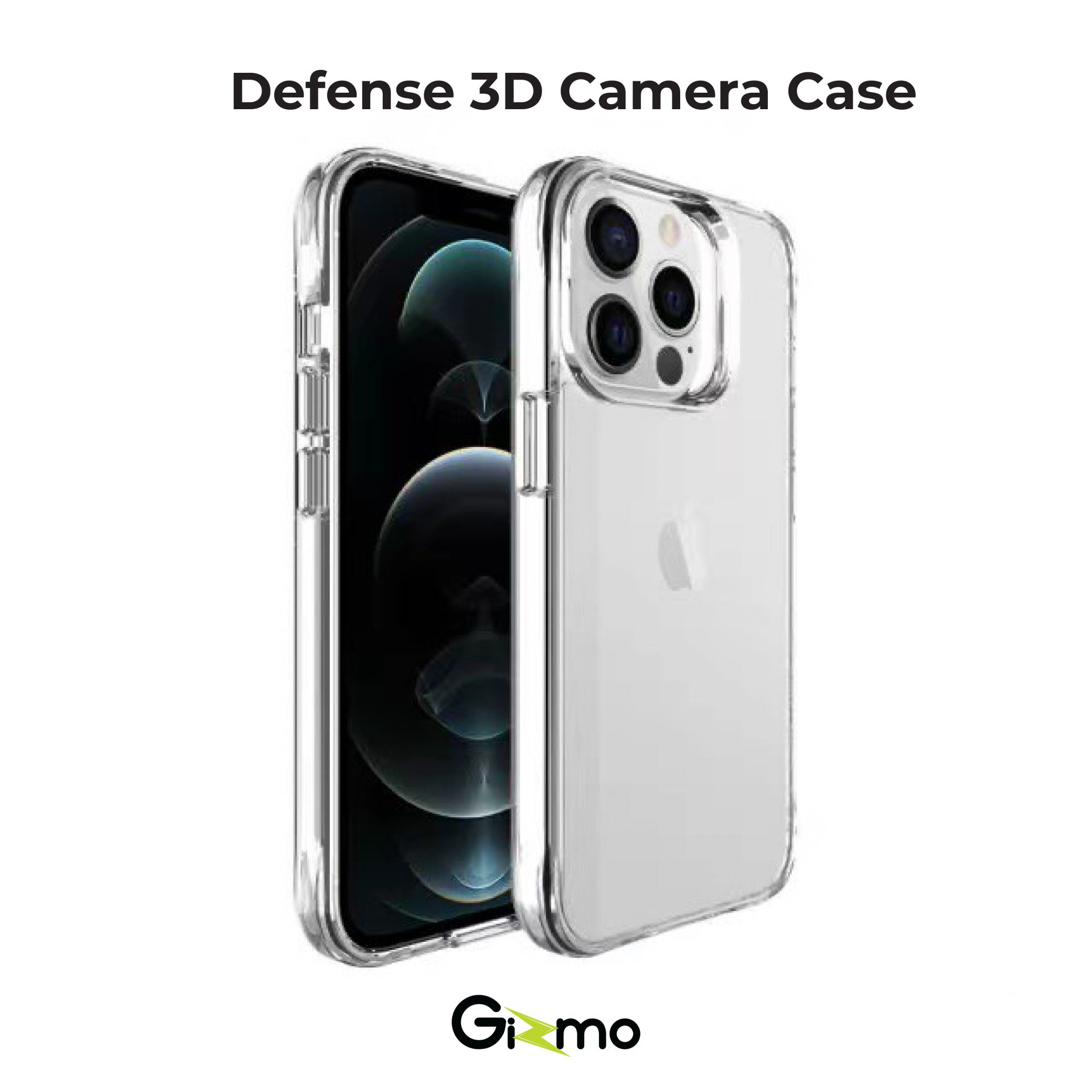 Gizmo เคสไอโฟน เคสiphone 11 iphone 12 เคสใสกันกระแทก รุ่น 3D defense camera