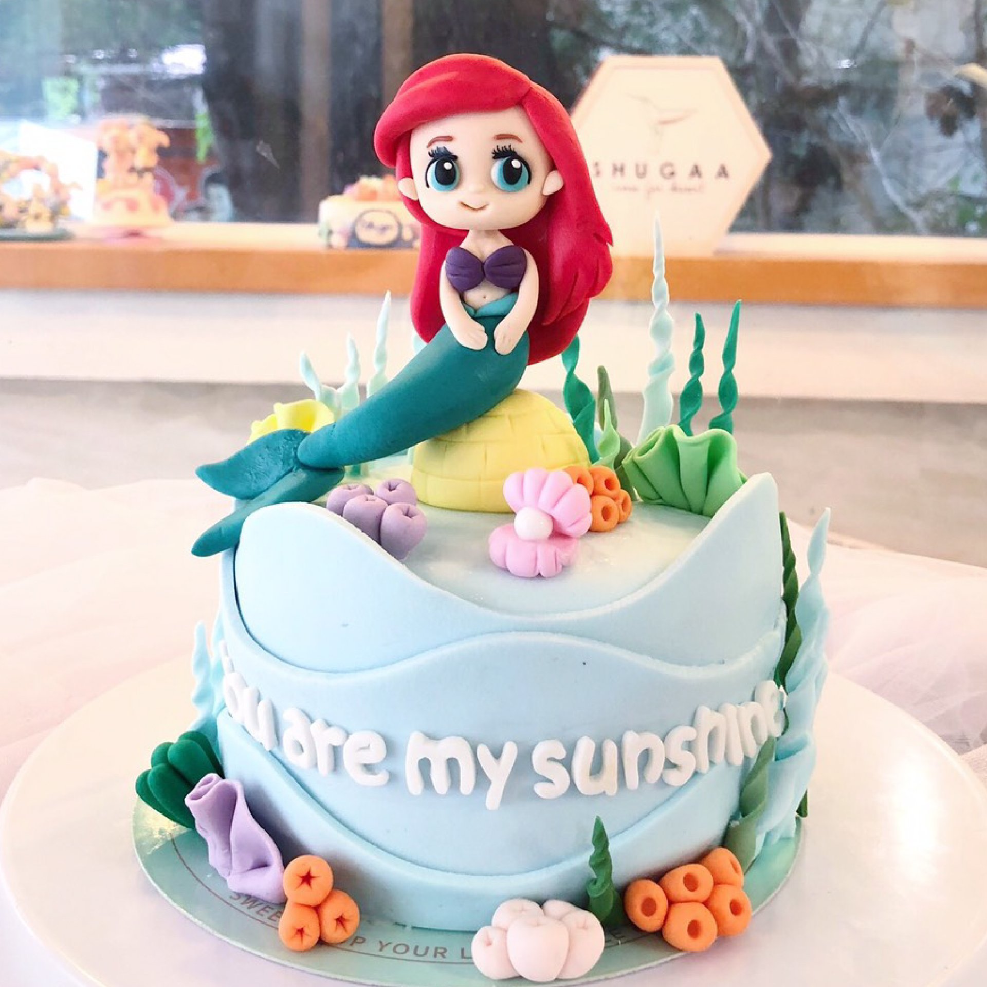 เค้กนางเงือก - Mermaid Cake เค้กการ์ตูน เค้กเด็กผู้หญิง