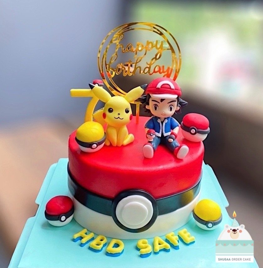 เค้กโปเกมอน เค้กการ์ตูน - Pokemon Cake