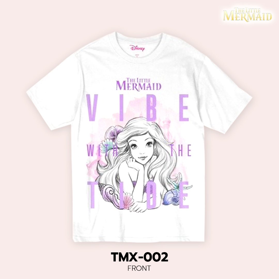 Power 7 Shop เสื้อยืดการ์ตูน The Little Mermaid ลิขสิทธ์แท้  DISNEY (TMX-002)