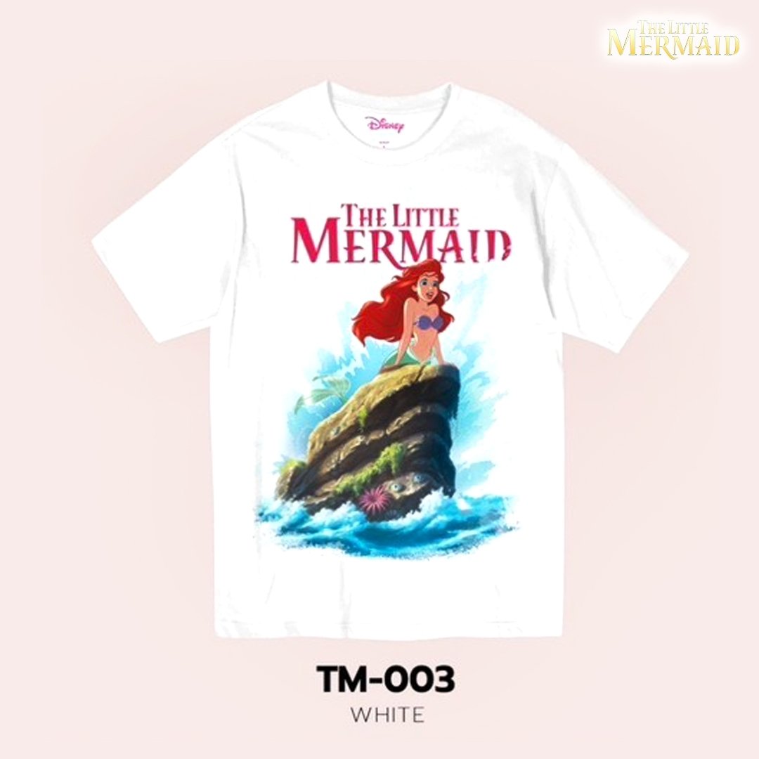 Power 7 Shop เสื้อยืดการ์ตูน The Little Mermaid ลิขสิทธ์แท้  DISNEY (TM-003)