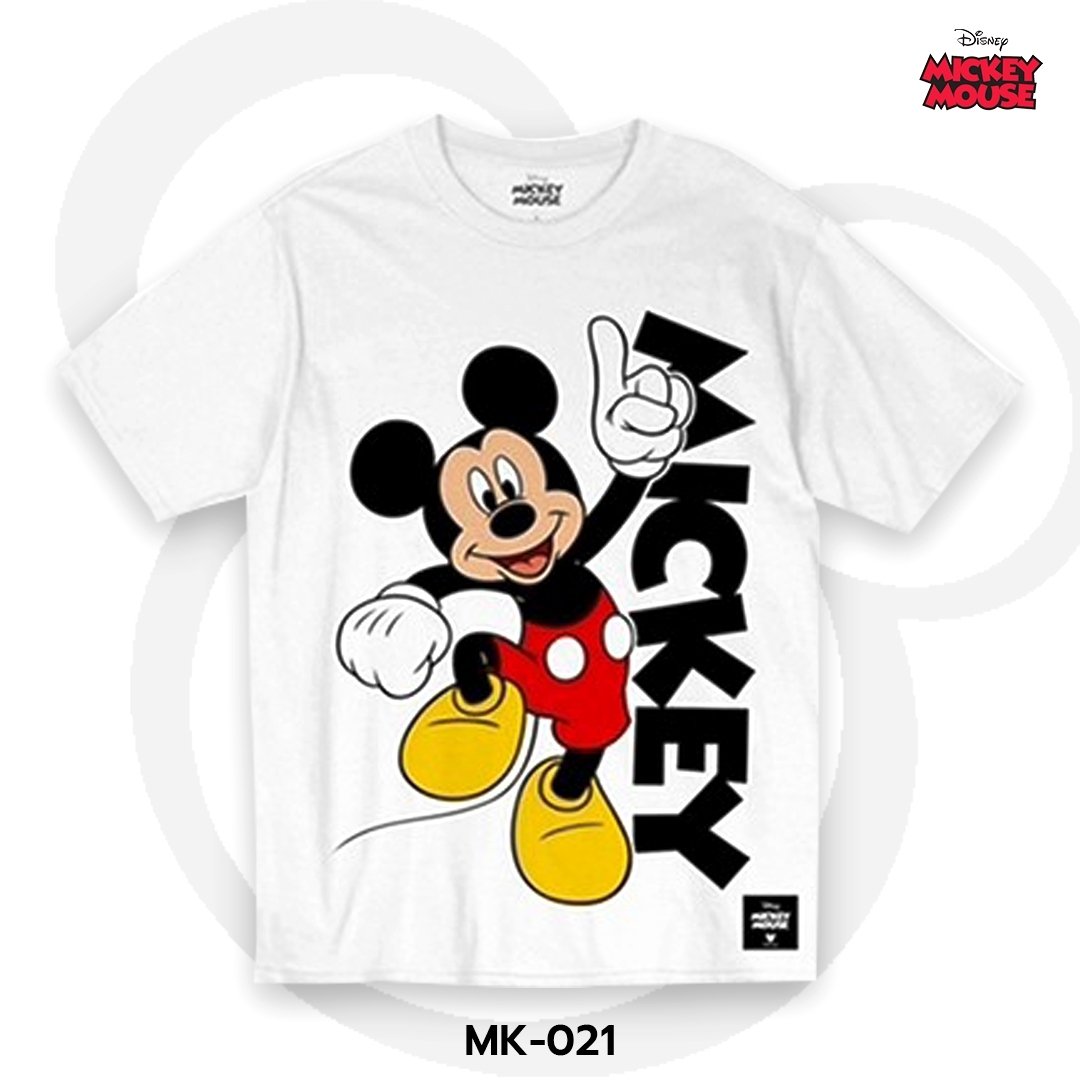 Mickey Mouse เสื้อยืดลิขสิทธิ์ คอกลม แขนสั้น (MK-021)