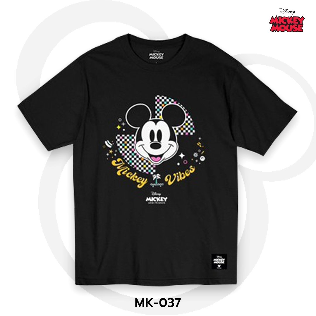 Mickey Mouse เสื้อยืดลิขสิทธิ์ คอกลม แขนสั้น (MK-037)