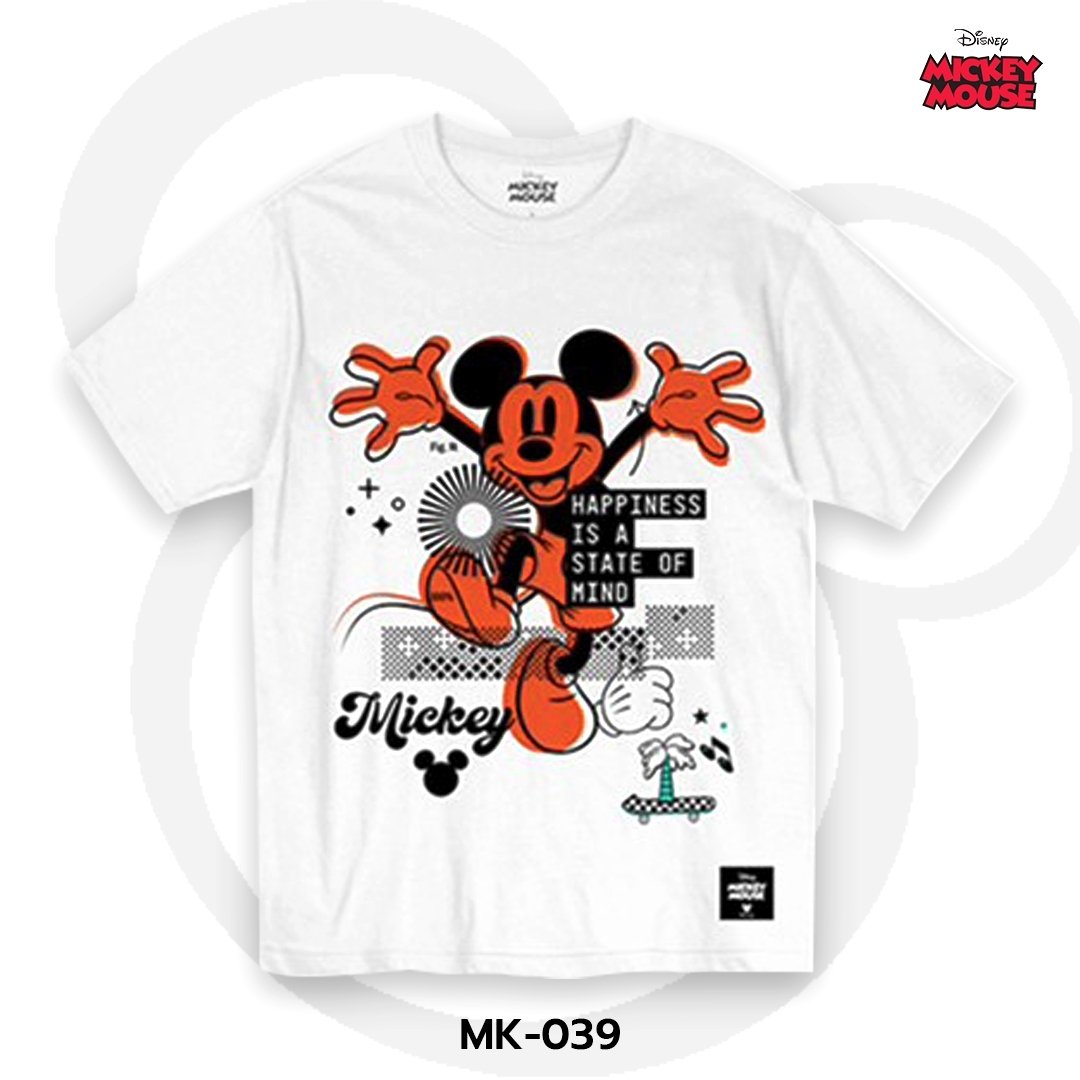 Mickey Mouse เสื้อยืดลิขสิทธิ์ คอกลม แขนสั้น (MK-039)