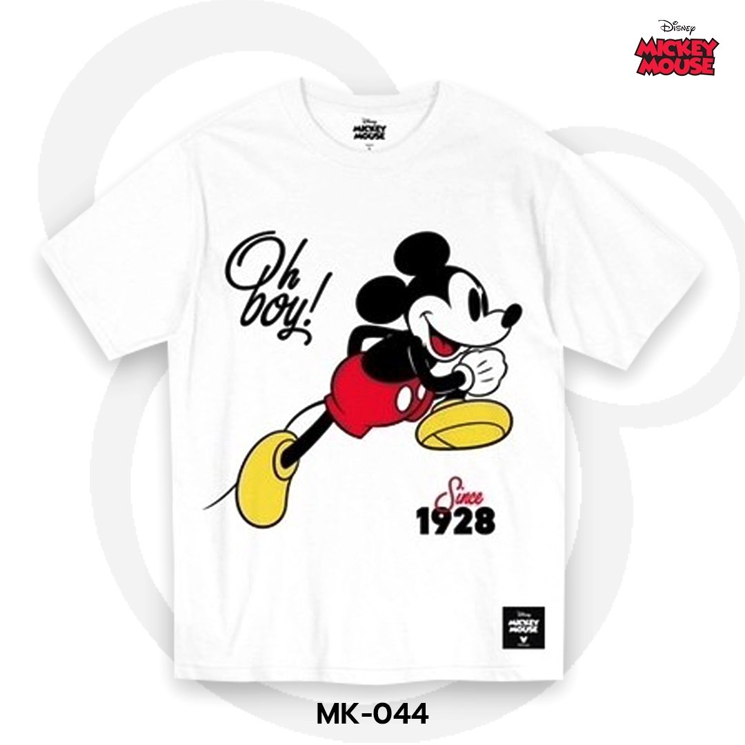 Mickey Mouse เสื้อยืดลิขสิทธิ์ คอกลม แขนสั้น (MK-044)