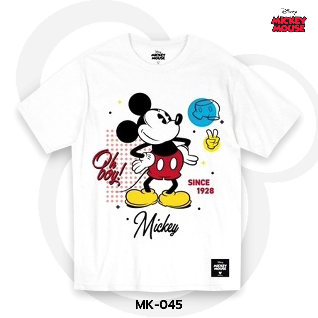Mickey Mouse เสื้อยืดลิขสิทธิ์ คอกลม แขนสั้น (MK-045)