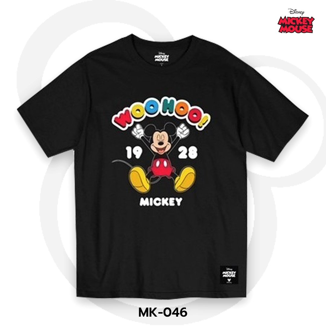 Mickey Mouse เสื้อยืดลิขสิทธิ์ คอกลม แขนสั้น (MK-046)