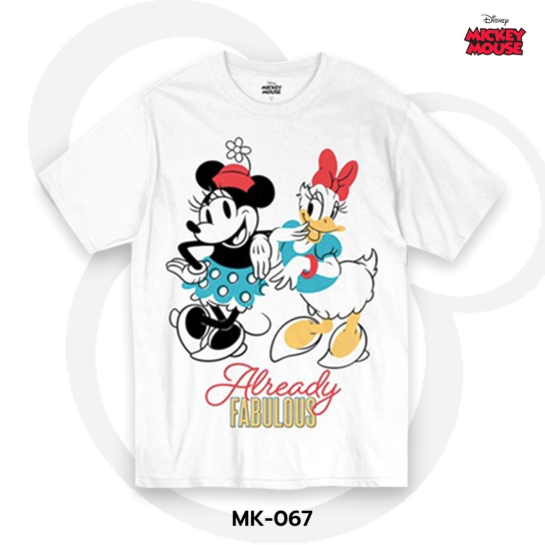 Mickey Mouse เสื้อยืดลิขสิทธิ์ คอกลม แขนสั้น (MK-067)