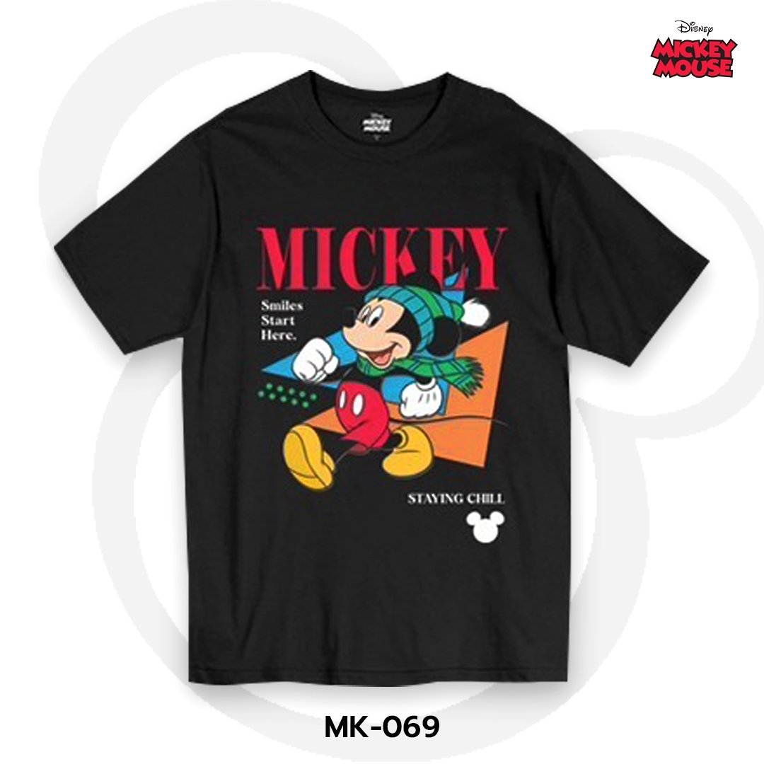 Mickey Mouse เสื้อยืดลิขสิทธิ์ คอกลม แขนสั้น (MK-069)
