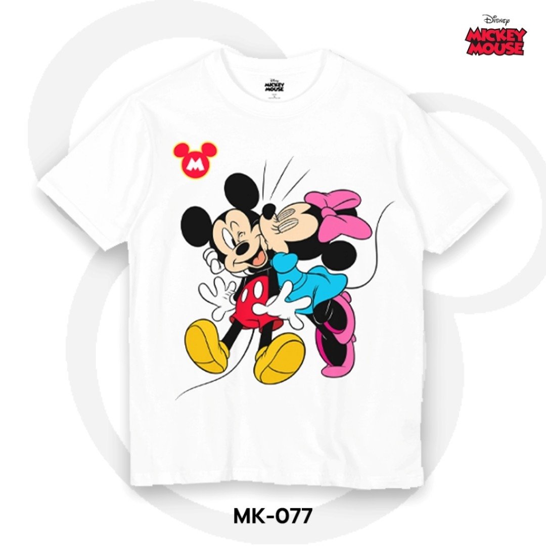 Mickey Mouse เสื้อยืดลิขสิทธิ์ คอกลม แขนสั้น (MK-077)