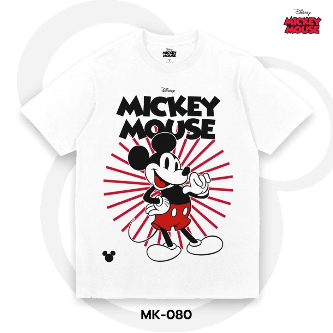 Mickey Mouse เสื้อยืดลิขสิทธิ์ คอกลม แขนสั้น (MK-080)
