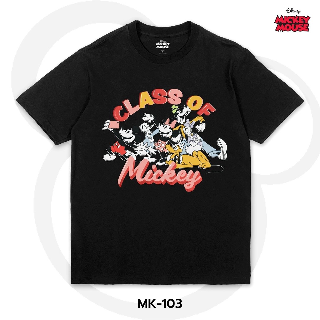 Mickey Mouse เสื้อยืดลิขสิทธิ์ คอกลม แขนสั้น (MK-103)