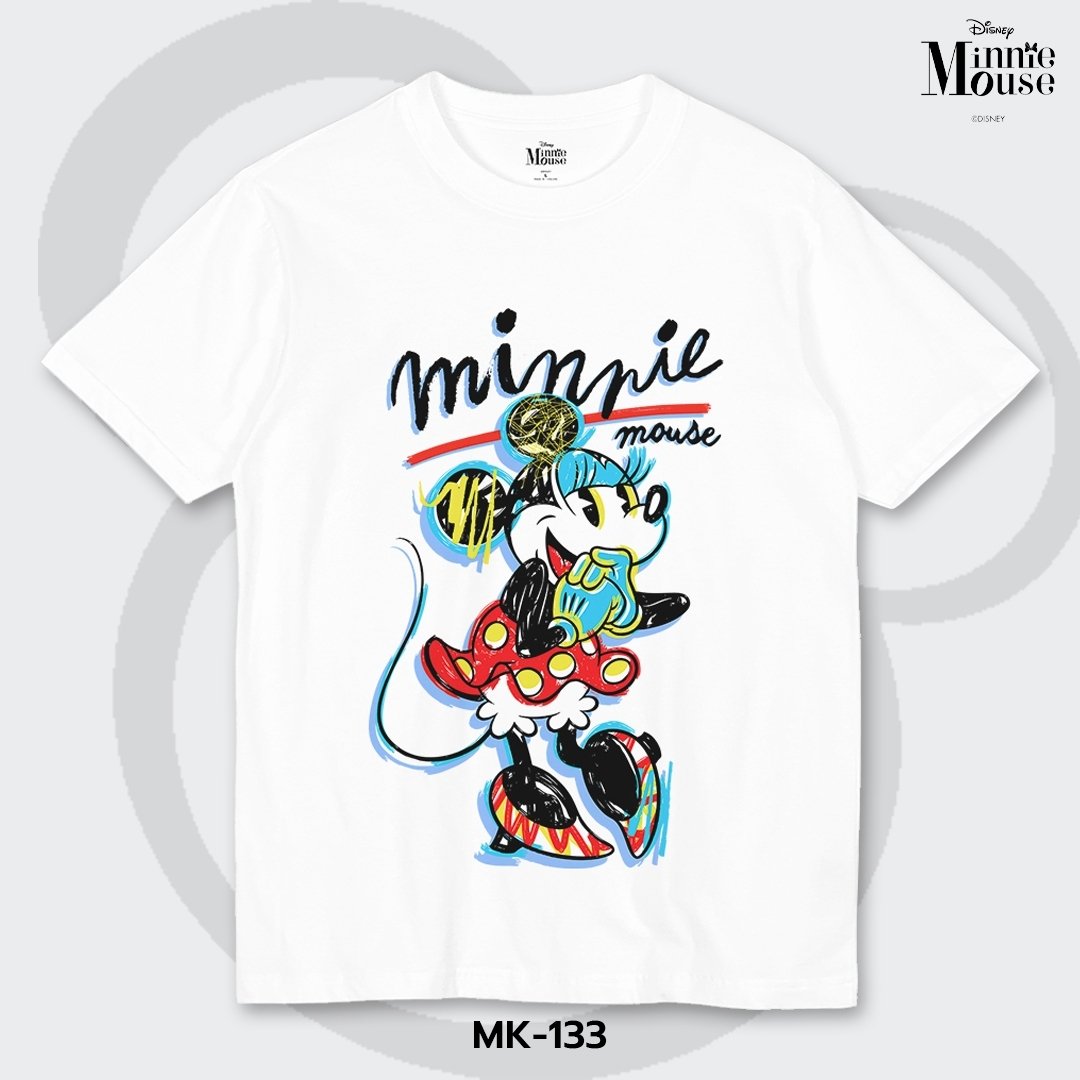 Mickey Mouse เสื้อยืดลิขสิทธิ์ คอกลม แขนสั้น (MK-133)