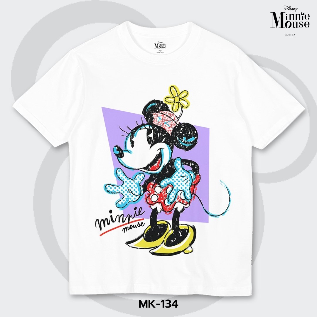 Mickey Mouse เสื้อยืดลิขสิทธิ์ คอกลม แขนสั้น (MK-134)